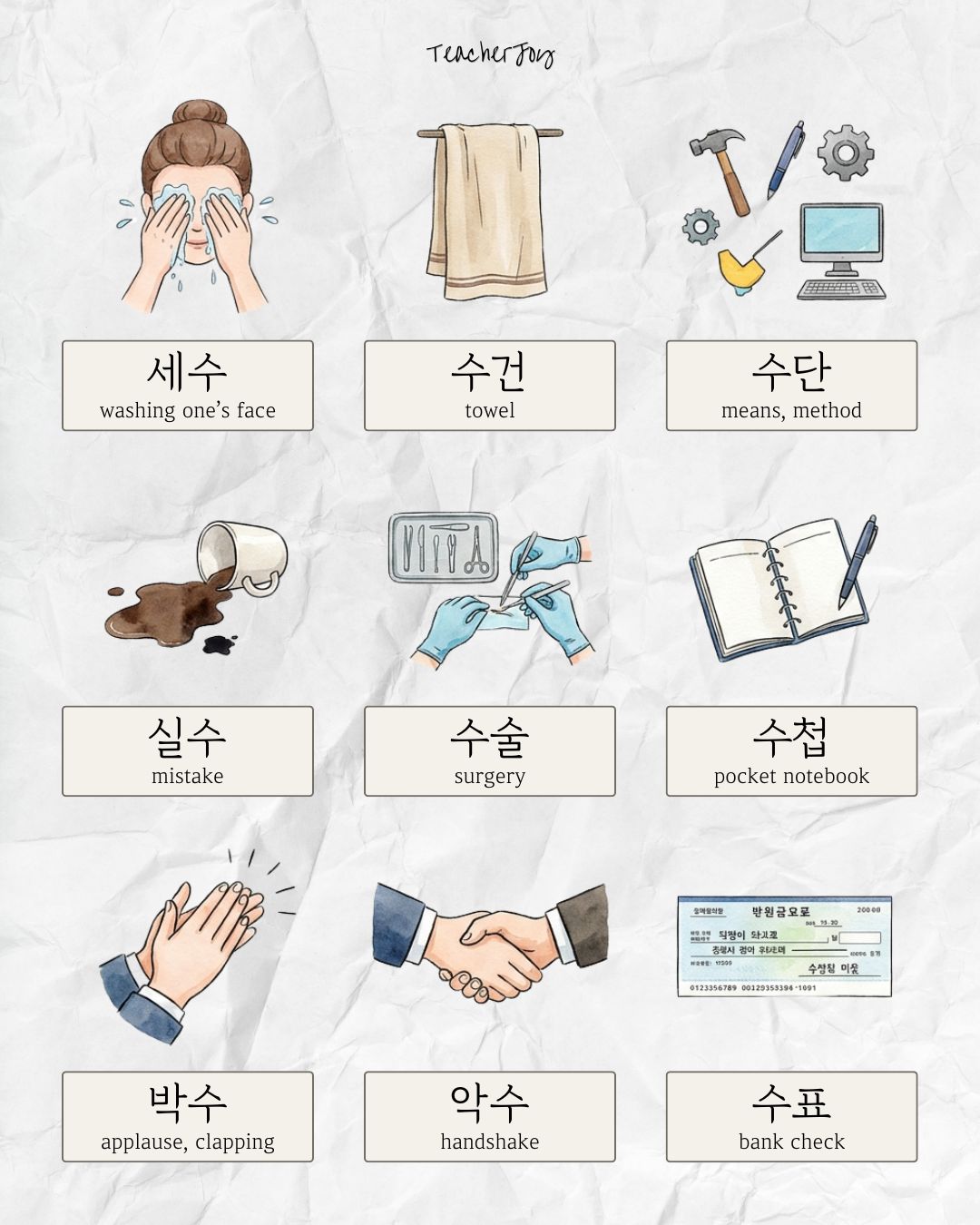 [Hanja] 수 (手): Hands, Skills, and Professionals