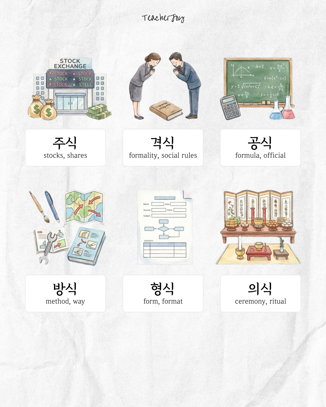 [Vocab] 식 (式): Style, System, Formula and Rule
