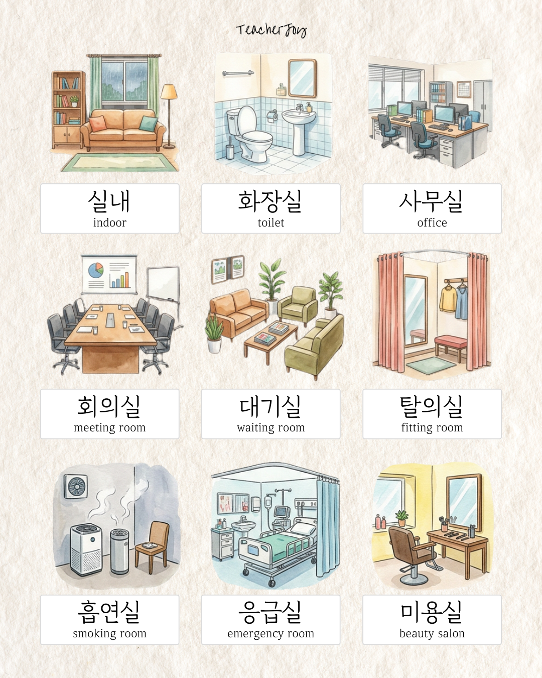 [Vocab] 실 (室): Room, Home, and House